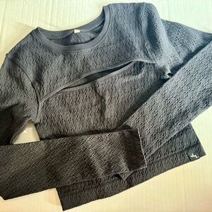 Black Textured juniors jl Top